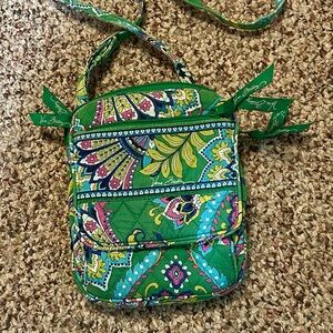 Vera Bradley Green Patterned Crossbody Bag
